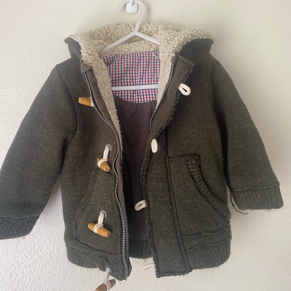 RBX 2T green jacket with wool hood